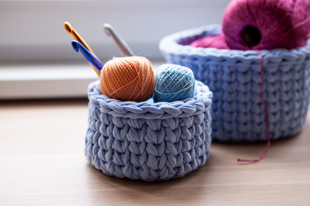 How to Make a Crochet Basket Stiff 